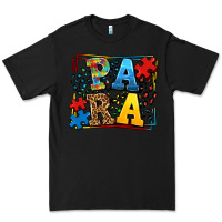 Black autism leopard frame para Premium Tee - LillyAllenDesigns