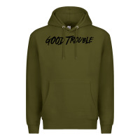 Army Green good trouble Premium Hoodie - linhVisuals