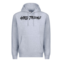 Heather Grey good trouble Premium Hoodie - linhVisuals