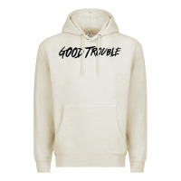 Oatmeal Heather good trouble Premium Hoodie - linhVisuals
