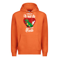 Carrot stealing hearts and blasting farts valentine's day t shirt Premium Hoodie - linhVisuals
