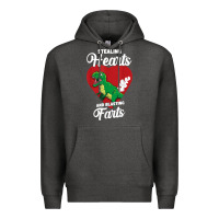 Charcoal Heather stealing hearts and blasting farts valentine's day t shirt Premium Hoodie - linhVisuals