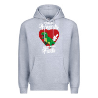 Heather Grey stealing hearts and blasting farts valentine's day t shirt Premium Hoodie - linhVisuals