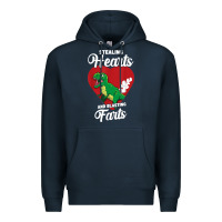 Navy stealing hearts and blasting farts valentine's day t shirt Premium Hoodie - linhVisuals