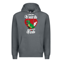 Rock stealing hearts and blasting farts valentine's day t shirt Premium Hoodie - linhVisuals