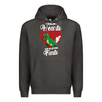 Smoke stealing hearts and blasting farts valentine's day t shirt Premium Hoodie - linhVisuals
