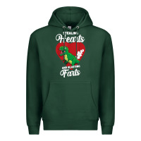Sports Green stealing hearts and blasting farts valentine's day t shirt Premium Hoodie - linhVisuals