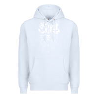 White GHOST Premium Hoodie - linhVisuals