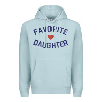 Blue Mist womens favorite daughter heart distressed vintage faded classic t shir Premium Hoodie - linhVisuals