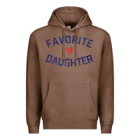 Chestnut womens favorite daughter heart distressed vintage faded classic t shir Premium Hoodie - linhVisuals