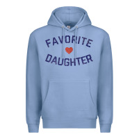 Colony Blue womens favorite daughter heart distressed vintage faded classic t shir Premium Hoodie - linhVisuals