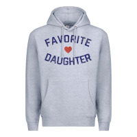 Heather Grey womens favorite daughter heart distressed vintage faded classic t shir Premium Hoodie - linhVisuals