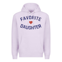 Lilac womens favorite daughter heart distressed vintage faded classic t shir Premium Hoodie - linhVisuals