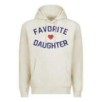 Oatmeal Heather womens favorite daughter heart distressed vintage faded classic t shir Premium Hoodie - linhVisuals
