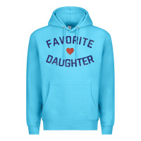 Ocean Blue womens favorite daughter heart distressed vintage faded classic t shir Premium Hoodie - linhVisuals