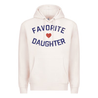 Pale Pink womens favorite daughter heart distressed vintage faded classic t shir Premium Hoodie - linhVisuals