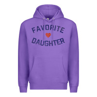 Purple womens favorite daughter heart distressed vintage faded classic t shir Premium Hoodie - linhVisuals