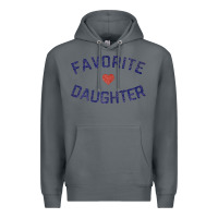 Rock womens favorite daughter heart distressed vintage faded classic t shir Premium Hoodie - linhVisuals