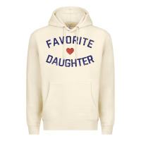 Sandshell womens favorite daughter heart distressed vintage faded classic t shir Premium Hoodie - linhVisuals