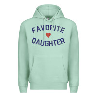 Seafoam womens favorite daughter heart distressed vintage faded classic t shir Premium Hoodie - linhVisuals