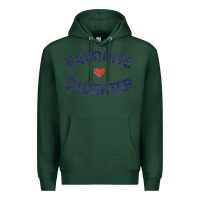 Sports Green womens favorite daughter heart distressed vintage faded classic t shir Premium Hoodie - linhVisuals