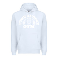 White POWERHOUSE GYM POPULAR Premium Hoodie - linhVisuals