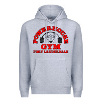 Heather Grey POWERHOUSE GYM CLASSIC Premium Hoodie - linhVisuals