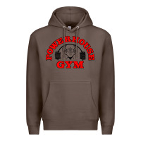 Coffee POWERHOUSE GYM VINTAGE SPORT Premium Hoodie - linhVisuals