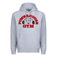 Heather Grey POWERHOUSE GYM VINTAGE SPORT Premium Hoodie - linhVisuals