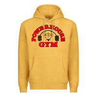 Mustard POWERHOUSE GYM VINTAGE SPORT Premium Hoodie - linhVisuals