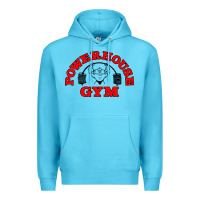 Ocean Blue POWERHOUSE GYM VINTAGE SPORT Premium Hoodie - linhVisuals