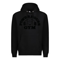 Black POWERHOUSE GYM Premium Hoodie - linhVisuals