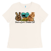 Bone Peace Love Persian Cat Ladies Tee - LillyAllenDesigns