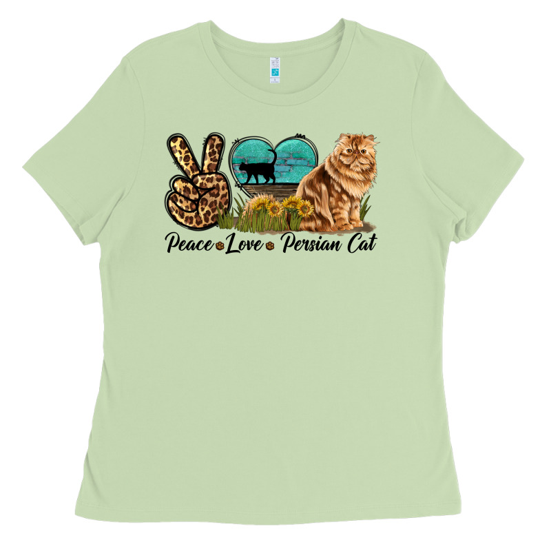 Peace Love Persian Cat Ladies Tee by LillyAllenDesigns | Teevron