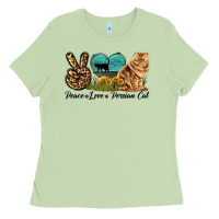Matcha Peace Love Persian Cat Ladies Tee - LillyAllenDesigns
