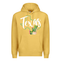 Antique Gold texas state map pride cactus vintage texas sweatshirt Premium Hoodie - linhVisuals