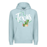 Blue Mist texas state map pride cactus vintage texas sweatshirt Premium Hoodie - linhVisuals