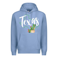 Colony Blue texas state map pride cactus vintage texas sweatshirt Premium Hoodie - linhVisuals