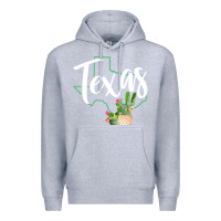 Heather Grey texas state map pride cactus vintage texas sweatshirt Premium Hoodie - linhVisuals