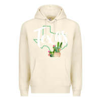 Sandshell texas state map pride cactus vintage texas sweatshirt Premium Hoodie - linhVisuals
