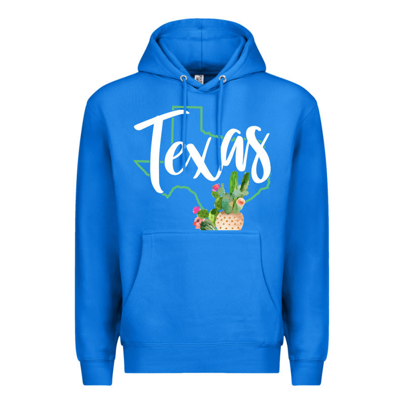 Texas State Map Pride Cactus Vintage Texas Sweatshirt Premium Hoodie by linhVisuals | Teevron