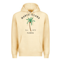 Pina Colada womens marco island florida colorful palm tree retro novelty art v nec Premium Hoodie - linhVisuals