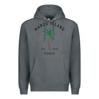 Rock womens marco island florida colorful palm tree retro novelty art v nec Premium Hoodie - linhVisuals