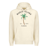 Sandshell womens marco island florida colorful palm tree retro novelty art v nec Premium Hoodie - linhVisuals