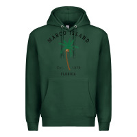 Sports Green womens marco island florida colorful palm tree retro novelty art v nec Premium Hoodie - linhVisuals
