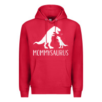 Cardinal womens mommysaurus mom and baby dinosaur v neck t shirt Premium Hoodie - linhVisuals