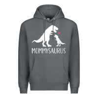 Rock womens mommysaurus mom and baby dinosaur v neck t shirt Premium Hoodie - linhVisuals