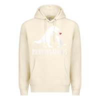 Sandshell womens mommysaurus mom and baby dinosaur v neck t shirt Premium Hoodie - linhVisuals