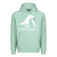 Seafoam womens mommysaurus mom and baby dinosaur v neck t shirt Premium Hoodie - linhVisuals