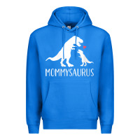 True Royal womens mommysaurus mom and baby dinosaur v neck t shirt Premium Hoodie - linhVisuals